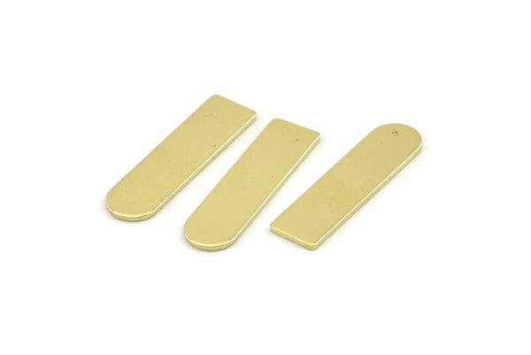 Brass Blank, 24 Raw Brass Geometric Stamping Blanks (23x6x0.80mm) M079