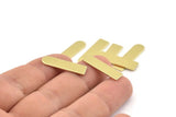 Brass Blank, 24 Raw Brass Geometric Stamping Blanks (23x6x0.80mm) M079