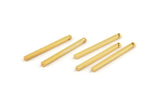 Altın Kolye Çubuğu, 6 Altın Kaplama Pirinç Çubuk Tılsımı, 1 Delikli Kolye Çubukları, Kolye Uçları (2x30mm) D1510