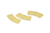 Brass Rectangle Blanks, 12 Raw Brass Rectangle Connectors With 2 Holes, Stamping Blanks (28x10x0.80mm) M082