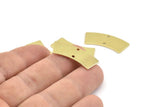 Brass Rectangle Blanks, 12 Raw Brass Rectangle Connectors With 2 Holes, Stamping Blanks (28x10x0.80mm) M082