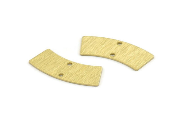 Brass Rectangle Blank, 12 Textured Raw Brass Rectangle Connectors With 2 Holes, Stamping Blanks (28x10x0.80mm) M087