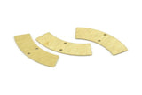 Brass Rectangle Blank 10 Textured Raw Brass Rectangle Connectors With 2 Holes, Stamping Blanks (37x10x0.80mm) M098