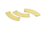 Brass Rectangle Blank, 10 Textured Raw Brass Rectangle Connectors With 2 Holes, Stamping Blanks (37x10x0.80mm) M097
