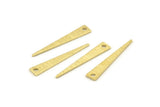 Brass Triangle Charm, 50 Textured Raw Brass Tiny Triangle Charms With 1 Hole, Findings (26x4.5x0.80mm) M137