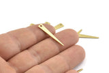 Brass Triangle Charm, 50 Textured Raw Brass Tiny Triangle Charms With 1 Hole, Findings (26x4.5x0.80mm) M137