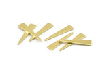 Brass Triangle Blank, 50 Raw Brass Tiny Triangle Stamping Blanks, Findings (20x4.5x0.80mm) M140