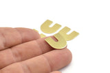 Brass U Shaped Blank, 12 Raw Brass U Shaped Stamping Blanks, Findings (15x1mm) M03414
