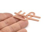 Copper U Shaped Charm, 12 Raw Copper U Shaped Charms With 1 Hole, Blanks (30x13x0.80mm) M170