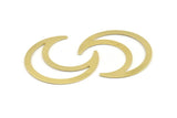Brass Moon Blank, 8 Raw Brass Crescent Moon Blanks (42x16x0.80mm) M175