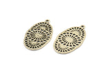 Silver Spider Pendant, 4 Antique Silver Plated Brass Spider Pendants With 1 Loop, Earrings, Findings (29x16x1mm) N1094
