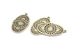Silver Spider Pendant, 4 Antique Silver Plated Brass Spider Pendants With 1 Loop, Earrings, Findings (29x16x1mm) N1094