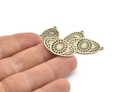Silver Spider Pendant, 4 Antique Silver Plated Brass Spider Pendants With 1 Loop, Earrings, Findings (29x16x1mm) N1094