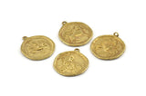 Brass Zodiac Signs, All 12 Zodiac Signs, Zodiac Sign Charms, Raw Brass, Horoscope Charms, Astrology Zodiac Charms (17x20mm) F-88