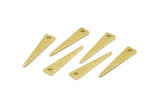 Brass Triangle Charm, 50 Hammered Raw Brass Triangle Charms With 1 Hole, Blanks (20x4.5x0.80mm) M265
