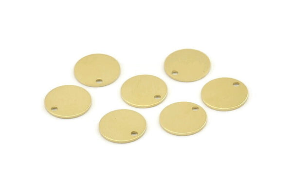 Brass Cabochon Tag, 24 Raw Brass Cabochon Tags With 1 Hole, Stamping Tags (12x0.80mm) M040