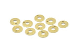 Brass Circle Charm, 50 Raw Brass Circle Charms With 1 Hole, Findings (10x0.80mm) M038
