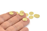 Brass Cabochon Tag, 50 Raw Brass Cabochon Tags With 1 Hole, Stamping Tags (10x0.80mm) M044
