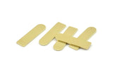 Brass Blank, 24 Raw Brass Geometric Stamping Blanks (23x6x0.80mm) M079