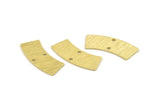 Brass Rectangle Blank, 12 Textured Raw Brass Rectangle Connectors With 2 Holes, Stamping Blanks (28x10x0.80mm) M087