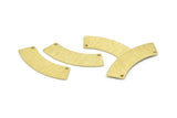 Brass Rectangle Blank, 10 Textured Raw Brass Rectangle Connectors With 2 Holes, Stamping Blanks (37x10x0.80mm) M097