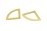 Brass Triangle Charm, 6 Textured Raw Brass Fan Charms With 1 Hole, Stamping Blanks, Findings (40x27x0.80mm) M327