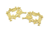 Brass Bird Charm, Raw Brass Bird Pendants With 1 Loop (31x37x1.2mm) N1309