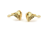 Gold Ring Settings, Gold Plated Brass Drop Ring With 1 Stone Setting - Pad Size 6mm N1112