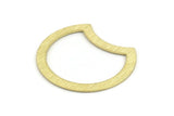 Brass Moon Blank, 10 Textured Raw Brass Moon Stamping Blanks, Connectors (35x28x0.80mm) M121