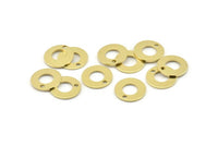 Brass Circle, 50 Raw Brass Round Disc, Brass Circle Charm With 1 Hole, Bead Caps, Findings (12x0.80mm) M366