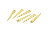 Brass Triangle Charm, 50 Textured Raw Brass Tiny Triangle Charms With 1 Hole, Findings (26x4.5x0.80mm) M137