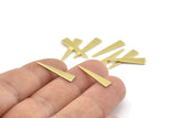 Brass Triangle Blank, 50 Raw Brass Tiny Triangle Stamping Blanks, Findings (20x4.5x0.80mm) M140