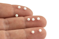Opal Round Cabochon, Traditional Opal Cabochon, White Opal Beads, Synthetic Opal, Opal Cab, Opal Cabochon, 3mm - 4mm - 5mm F052