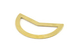 Brass Moon Blank, 10 Raw Brass Moon Stamping Blanks (38x18x0.80mm) M225