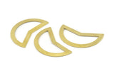 Brass Moon Blank, 10 Raw Brass Moon Stamping Blanks (38x18x0.80mm) M225
