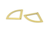 Brass Triangle Charm, 12 Raw Brass Fan Charms With 1 Hole, Stamping Blanks, Findings (40x28x0.80mm) M224