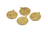 Brass Zodiac Signs, All 12 Zodiac Signs, Zodiac Sign Charms, Raw Brass, Horoscope Charms, Astrology Zodiac Charms (17x20mm) F-88