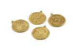Brass Zodiac Signs, All 12 Zodiac Signs, Zodiac Sign Charms, Raw Brass, Horoscope Charms, Astrology Zodiac Charms (17x20mm) F-88