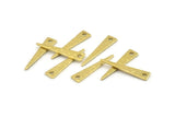 Brass Triangle Charm, 50 Hammered Raw Brass Triangle Charms With 1 Hole, Blanks (20x4.5x0.80mm) M265