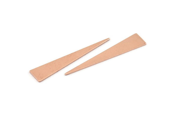 Copper Triangle Blank, 12 Raw Copper Triangle Blanks (40x8x0.80mm) M272