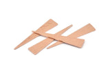Copper Triangle Blank, 12 Raw Copper Triangle Blanks (40x8x0.80mm) M272