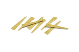 Brass Triangle Blank, 50 Hammered Raw Brass Tiny Triangle Stamping Blanks, Findings (26x4.5x0.80mm) M390