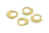 Brass Sun Charm, Raw Brass Sunshine Charms, Pendants, Findings (22x20x1.5mm) N1292