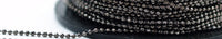 Gunmetal Chain, 5 Meters 16.5 Feet (1.5mm) Gunmetal Brass Faceted Ball Chain - W74 ( Z035 )