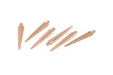 Rose Gold Spike Charm, 12 Rose Gold Plated Brass Spike Charms With 1 Loops (32x5mm) Brs 286 A0268