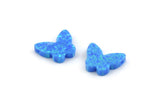 Opal Butterfly Beads, Synthetic Blue Opal Beads,Tiny Butterfly Bead, Butterfly Charm, Exotic Beads (11x10mm) F061