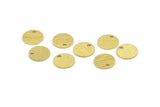 Brass Round Tag, 24 Textured Raw Brass Round Tags With 1 Hole, Stamping Tags (10x0.80mm) M335