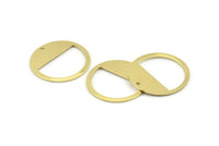 Brass Round Charm, 12 Raw Brass Round Charms With 1 Hole, Blanks (25x0.80mm) M415