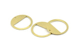 Brass Round Charm, 12 Raw Brass Round Charms With 1 Hole, Blanks (25x0.80mm) M415