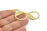 Brass Round Charm, 12 Raw Brass Round Charms With 1 Hole, Blanks (25x0.80mm) M415